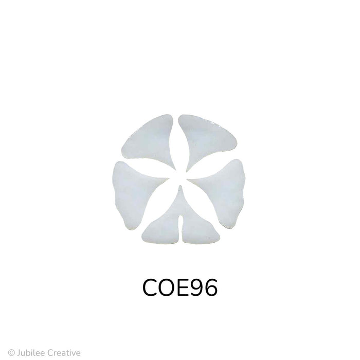Image of a fusible precut white glass sand dollar - COE96