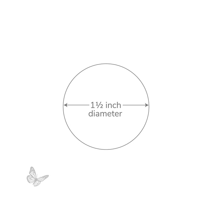 Diagram showing a circle with a diameter of 1.5 inches.