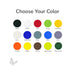 Available color options for COE 96 precut 1 1/2 inch round fusible glass circles, shown in 15 solid colors.