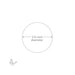Size reference diagram showing 1 1/2 inch diameter of a round precut fusible glass circle.