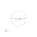 Size reference diagram showing 1 inch diameter of a round precut fusible glass circle.