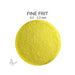 Close-up of Bullseye Canary Yellow Opalescent 000120 Fine Frit showing 0.2 to 1.2 mm particles.