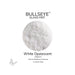 Bullseye White Opalescent 000013 glass frit, 2 ounce bag, available in fine, medium and coarse sizes.
