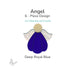 Deep Royal Blue precut glass angel 6-piece design cut from Bullseye Glass