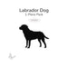 Black Labrador dog silhouette precut fusible glass shape, 1-piece pack, COE90.