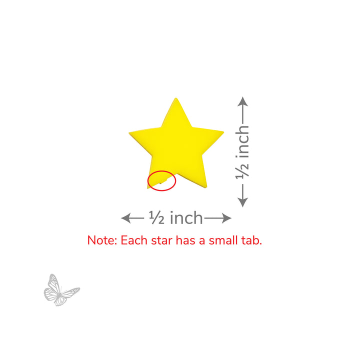 Precut fusible glass yellow showing the dimensions of 1/2" x 1/2".