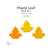 Bullseye COE90 precut maple leaf glass shapes available in three autumn colors