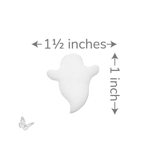 Waving Ghost COE90 precut glass shape measuring approximately 1 1/2″ wide x 1″ tall.