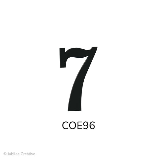 image of a fusible precut black glass number 8 - COE96