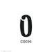 image of a fusible precut black glass number 0 - COE96