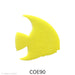 image of a fusible precut glass canary yellow Angel fish - COE90