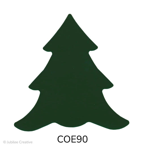 Image of a precut dark green glass christmas tree - COE90