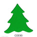 Image of a green precut glass christmas tree - COE90