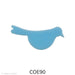 image of a fusible precut opaque light blue glass bird - COE90