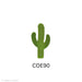 image of a precut green glass saguaro cactus COE90