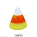 image of fusible precut glass candy corn with three colors, white, orange, and yellow - COE90