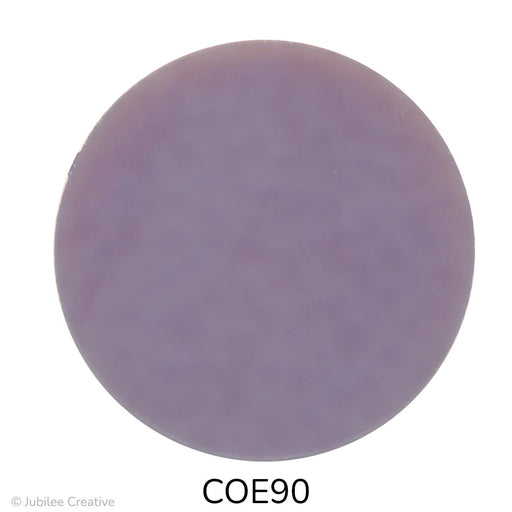 image of a fusible precut lilac purple glass circle - COE90