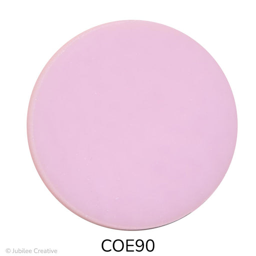 image of a fusible precut pink glass circle - COE90