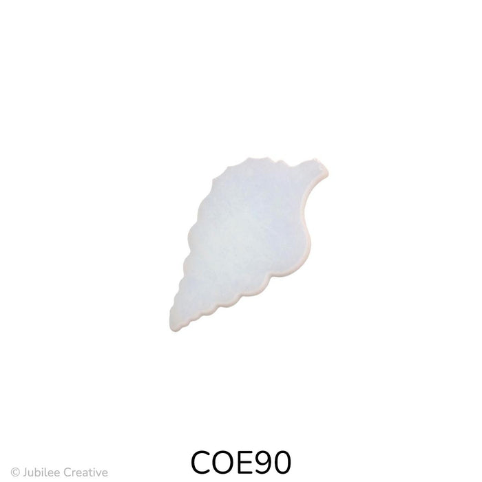 image of a fusible precut white iridized conch shell - COE90