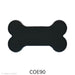 image of a fusible precut black glass bone - COE90