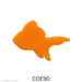 fusible precut glass goldfish shown in a beautiful tangerine orange color - COE90