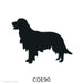 image of a fusible precut black glass golden retriever dog - COE90