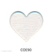 Image of a fusible precut clear glass heart shape - COE90