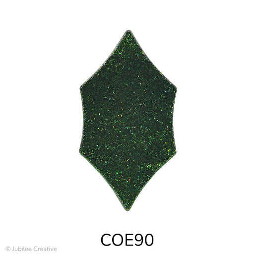 image of a precut glass holly leaf in the coloer of aventuring green - COE90