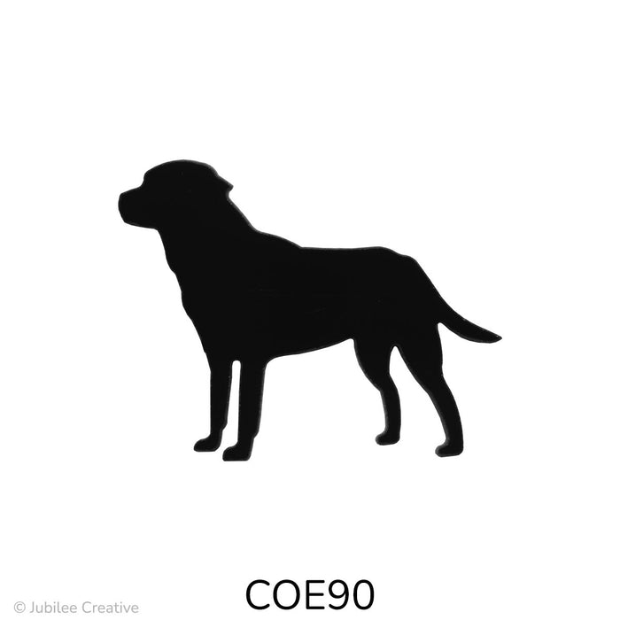 image of a fusible precut black glass labrador retriever dog silhouette - COE90