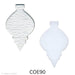 image of two fusible precut narrow ornament shown in clear and white glass - COE90