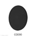 image of a fusible precut black glass oval - COE90