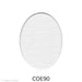 image of a fusible precut clear glass oval - COE90