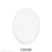 image of a fusible precut white glass oval - COE90