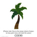 image of a fusible precut glass palm tree with wispy green leaves and a wispy brown trunk - COE90