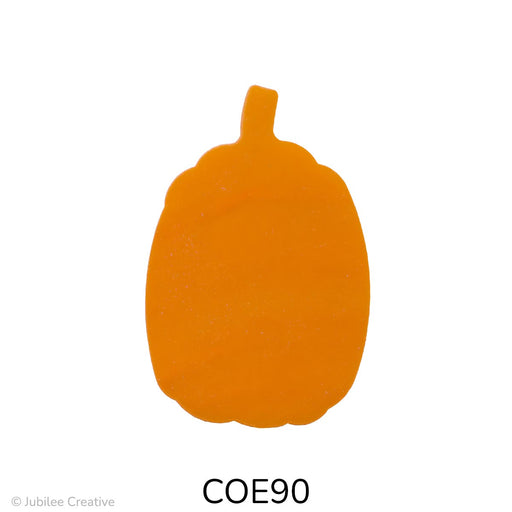 image of a tall orange precut glass pumpkin - COE90