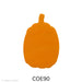 image of a tall orange precut glass pumpkin - COE90