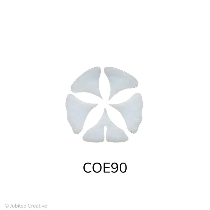 Image of a fusible precut white glass sand dollar - COE90