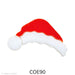 image of a three-piece fusible precut glass santa hat featuring a red hat with fur - COE90