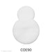 image of a fusible precut white glass two-ball snowman - COE90