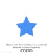 image of a fusible precut opaque cobalt blue glass five-point star with a small tab on one of its points - COE90