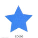 image of a fusible precut opaque cobalt blue glass five-point star - COE90