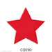 image of a fusible precut opaque red glass five-point star - COE90