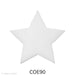 image of a fusible precut opaque white glass five-point star - COE90