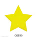 image of a fusible precut opaque canary yellow glass five-point star - COE90