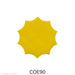 image of a fusible precut yellow glass sun with ten points - COE90