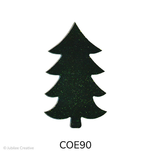 image of a fusible precut glass tree made from aventurine glass - COE90