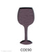 image of a fusible precut wine glass out of a light translucent purple glass - COE90