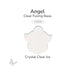 Crystal Clear Ice COE96 glass fusing base for precut glass angel design