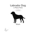 Black Labrador dog precut fusible glass shape, 1-piece pack, COE96.