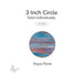 Precut 3-inch Aqua Rose Oceanside COE96 fusible glass circle, 3mm thick, sold individually.